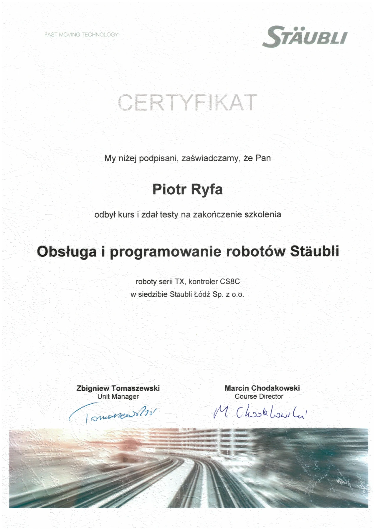 Skan dokumentu: Stäubli / obsługa i programowanie