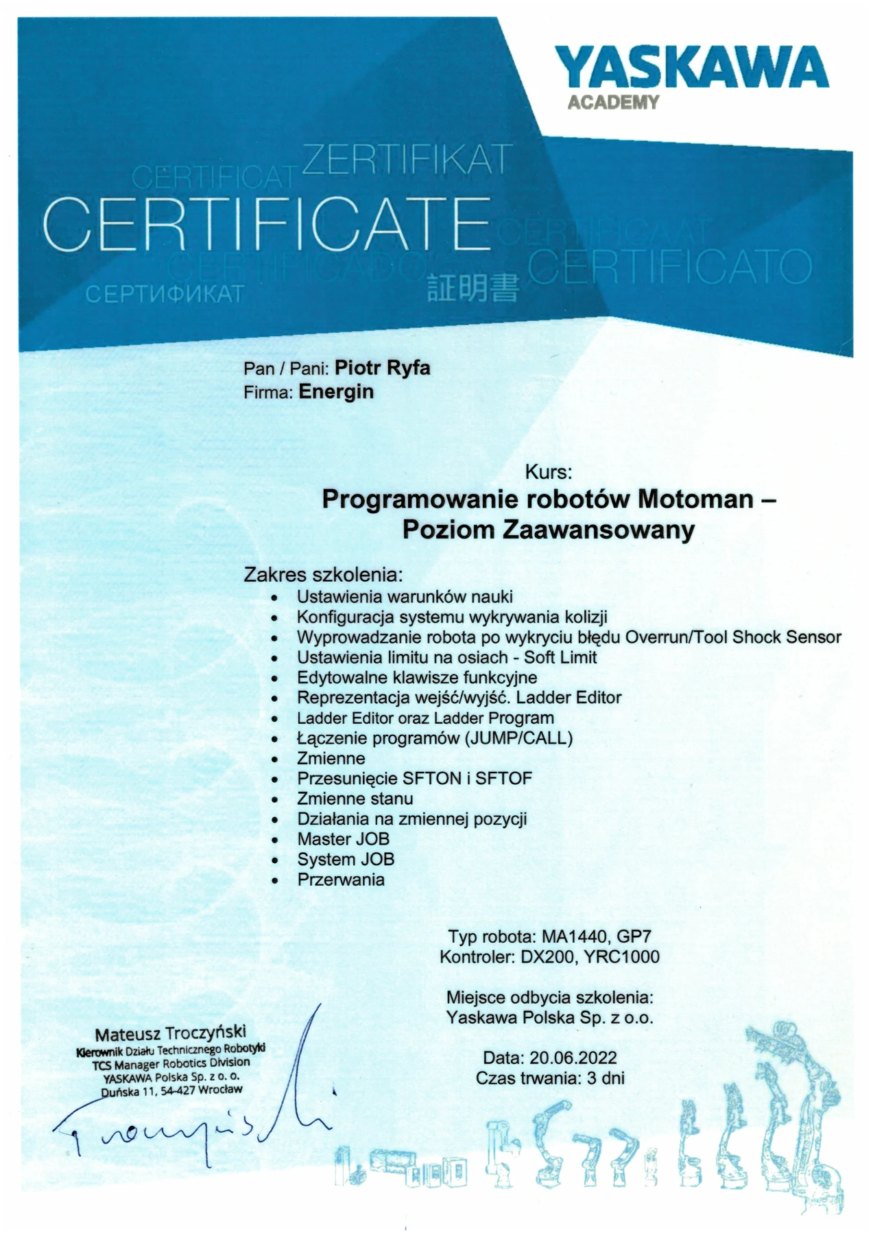 Skan dokumentu: Yaskawa / programowanie zaawansowane